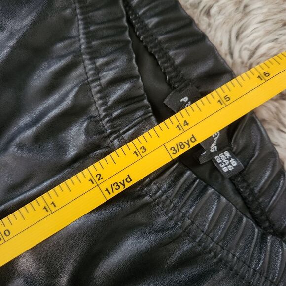 PrettyLittleThing Tall Black Faux Leather High Waisted‎ Legging Size 10 - Picture 7 of 9